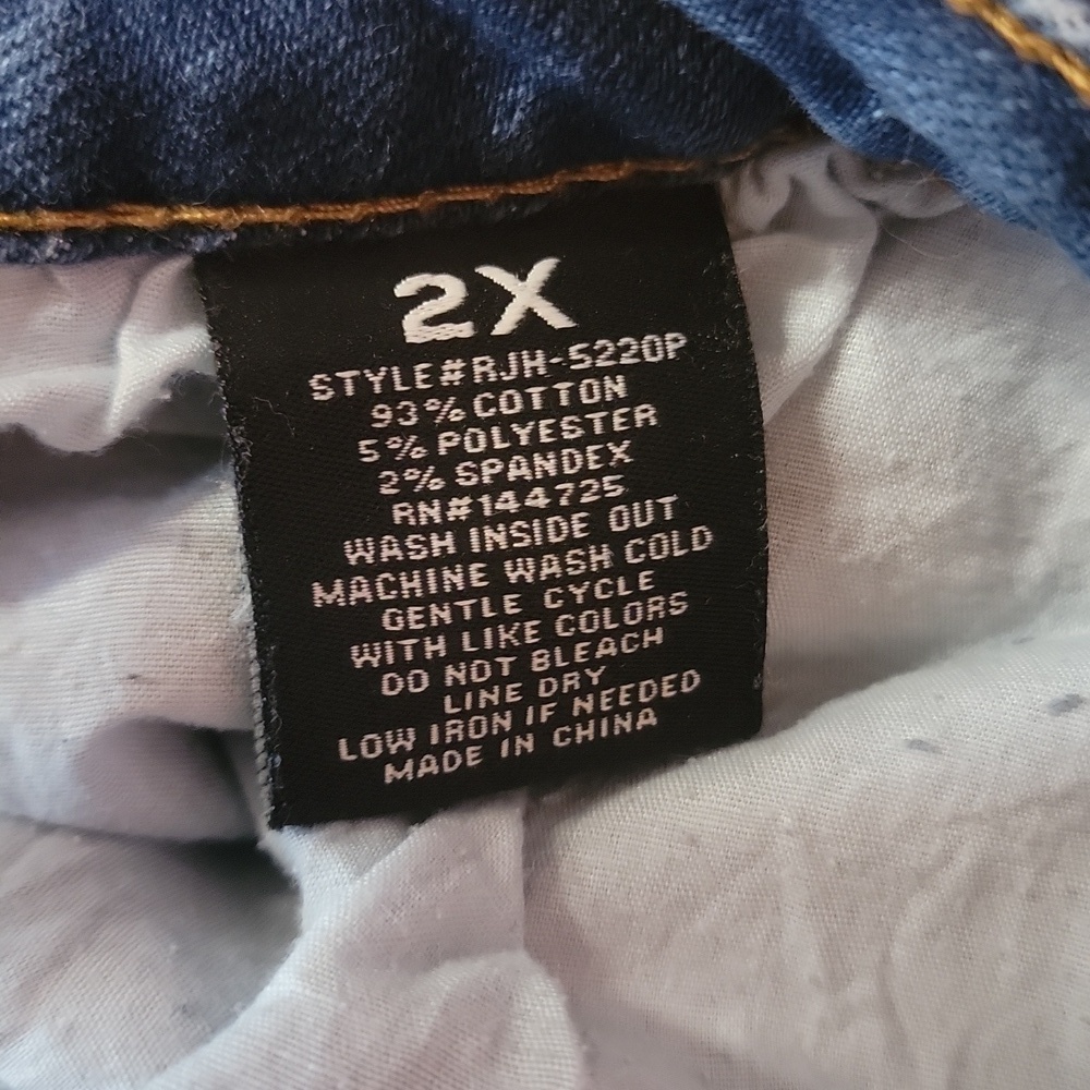 American Bazi 2X Distressed High-rise Jeans - Picture 8 of 8
